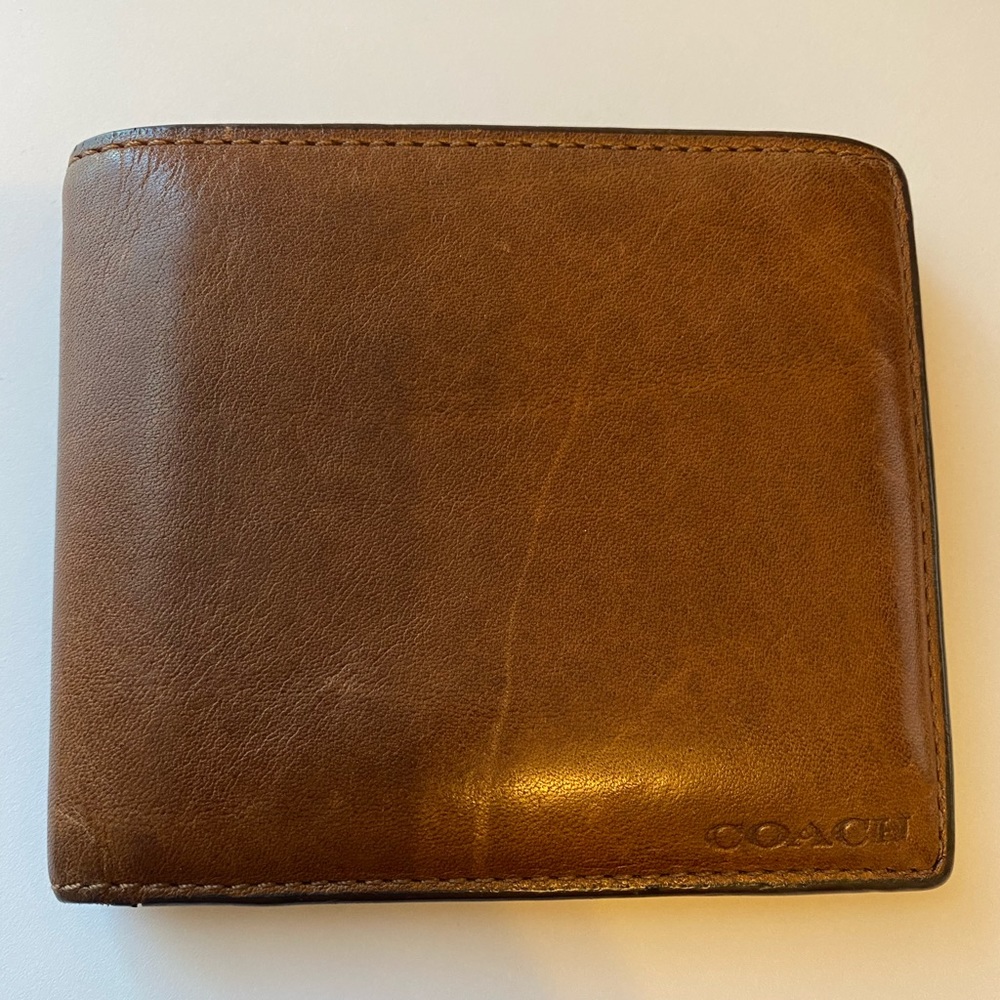 Coach billfold wallet (saddle brown)
